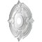 Ekena Millwork Attica PVC Medallion (Canopies up to 6 3/4"), 19"OD x 3 1/2"ID x 1"P, Metallic Sea Mist CMP19ATFSM - alternate 2